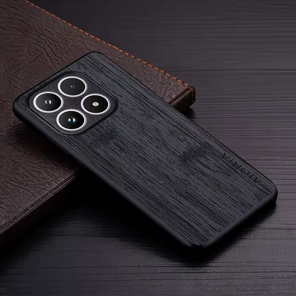AIORIA ovitek z leseno teksturo za Xiaomi - črn